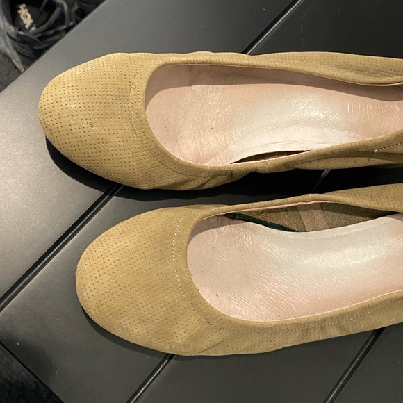 Jeffrey Campbell Bitsie Round Toe Block heel perforated green suede - Picture 3 of 6